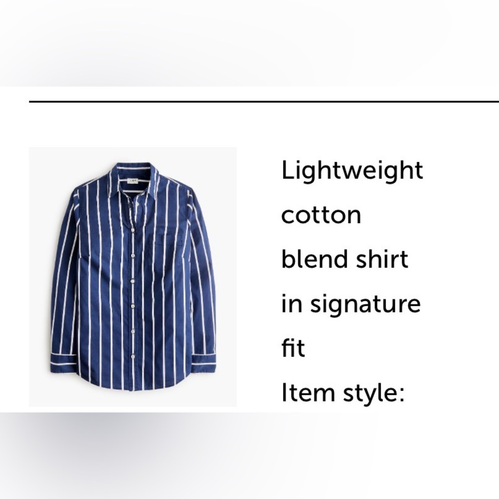 J. Crew Women’s Navy and White Striped Shirt
